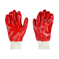 PVC Gloves - PVC Coated Cotton Interlock Size XL
