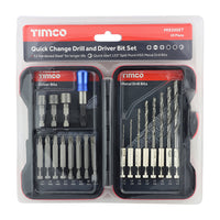 Driver Bit & Ground Jobber Drill Bit Set 20pcs