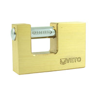 Brass Rectangular Padlock 75mm