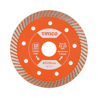 Premium Tile & Ceramic Diamond Blade - Thin Turbo 115 x 22.2