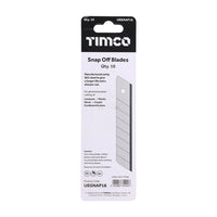 Snap Off Utility Knife Blades 100 x 18 x 0.6 Pack of 10