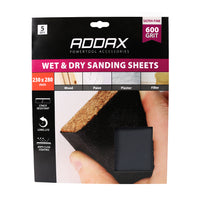 WET & DRY SANDING SHEETS 230 x 280mm 5 Pack