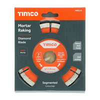 Mortar Raking Diamond Blade - Segmented 115 x 22.2
