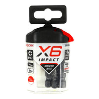 PH 2 x 50mm Phillips Impact Driver Bits 5 Pack