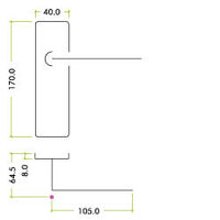 Stanza Leon Lever on Lock Backplate