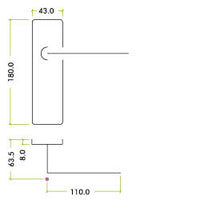 Stanza Venice Lever Lock on Backplate