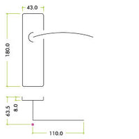 Stanza Amalfi Lever on Latch Backplate