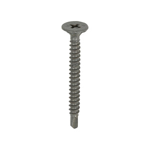 Drywall Construction Metal Stud Cement Board Screws - PH - Countersunk Wafer - Self-Drilling - Exterior - Silver Organic