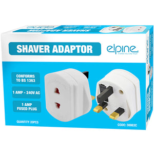 Elpine 1A-240V-AC Fused BS1363 Shaver Adapters