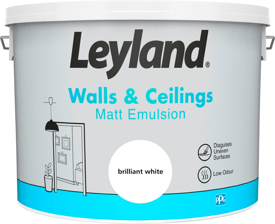 Leyland Matt Emulsion - Brilliant White 10L