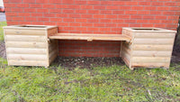 Log style Planter Bench seat 2.4m x 0.6m
