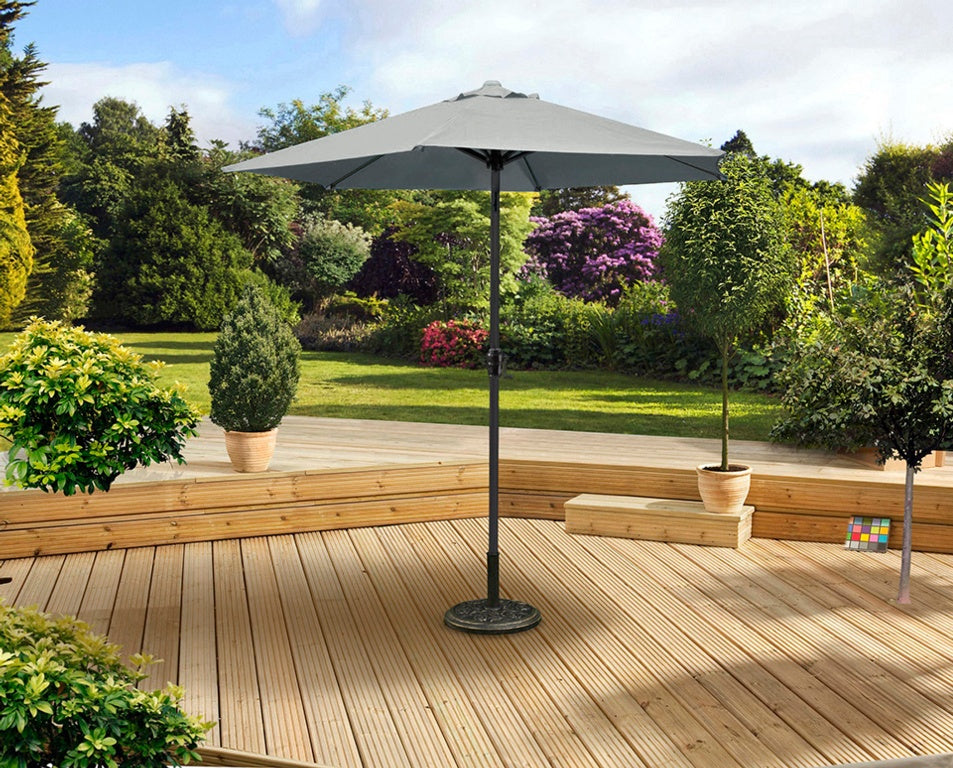 Pagoda 2.5m Crank & Tilt Parasol Grey