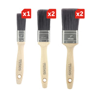 Professional Synthetic Paint Brush Mixed Set 5pcs
