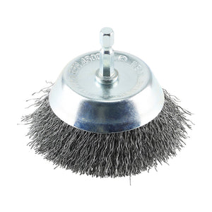 Drill Cup Brush - Crimped Steel Wire 50mm