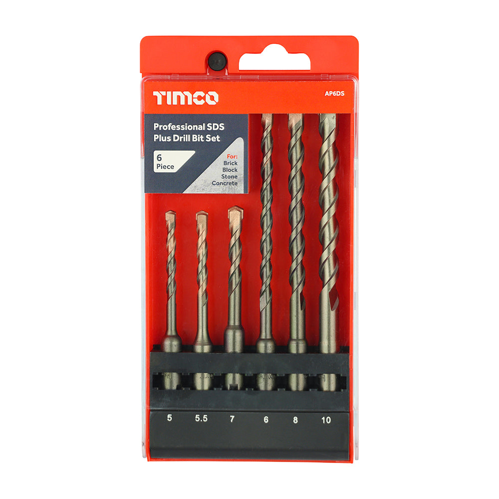 Professional SDS Plus Drill Bit Set 6pcs