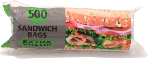 Extra Value Sandwich Bags 500 Pack 19 x 17cm