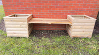 Log style Planter Bench seat 2.4m x 0.6m
