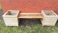 Log style Planter Bench seat 2.4m x 0.6m
