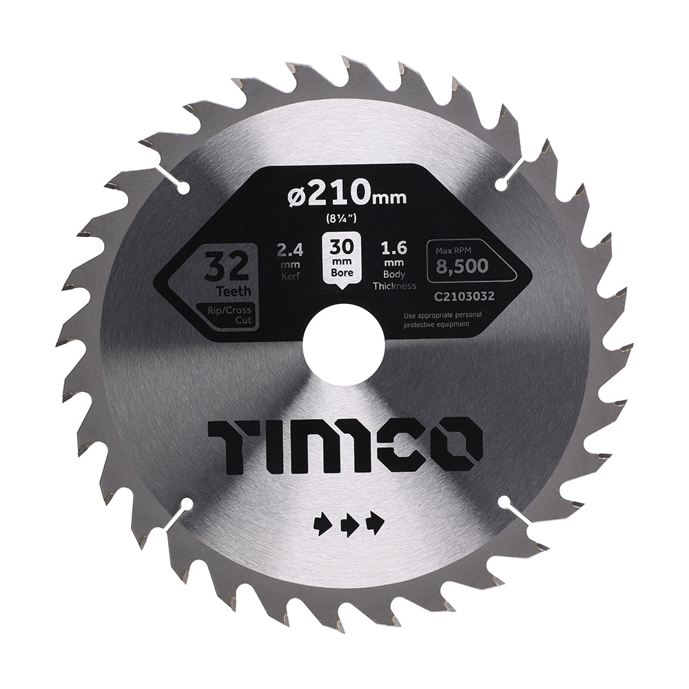 Circular Saw Blade - General Purpose - Coarse/Medium 210 x 30 x 32T