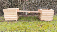 Log style Planter Bench seat 2.4m x 0.6m

