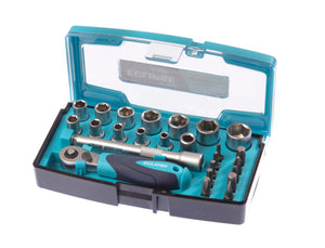 ¼" Square Drive 25 Piece Socket Set