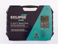 Eclipse ¼” and ⅜" Square Drive 34 Piece Socket Set
