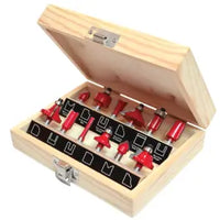 Faithfull 1/4in TCT Router Bit Set, 12 Piece