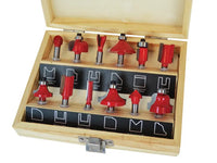 Faithfull 1/4in TCT Router Bit Set, 12 Piece
