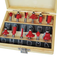 Faithfull 1/4in TCT Router Bit Set, 12 Piece