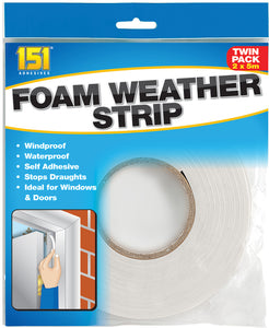 151 Foam Weather Strips 2 x 5m