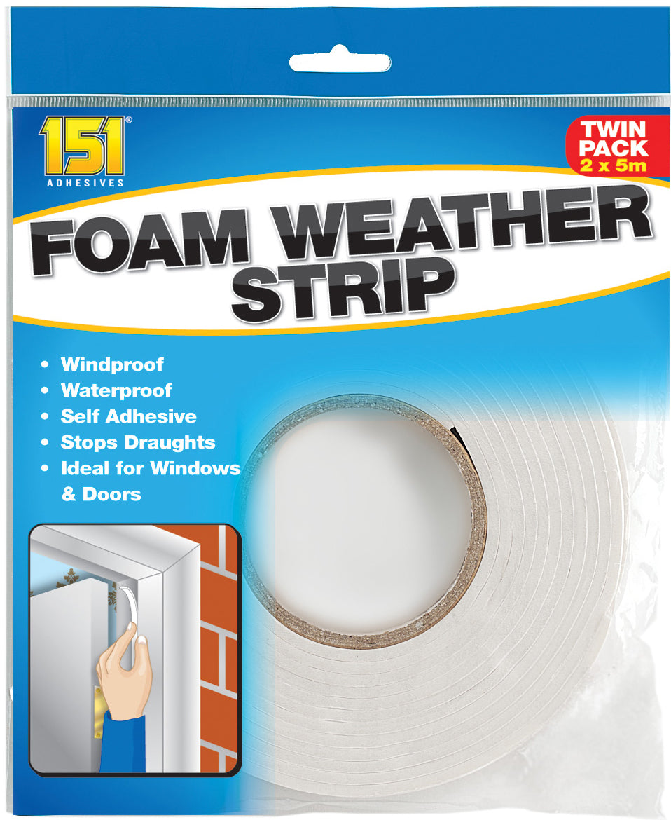 151 Foam Weather Strips 2 x 5m