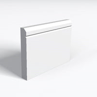 18 x 119mm x 4.4m Chamfer & Single V MDF Primed Skirting