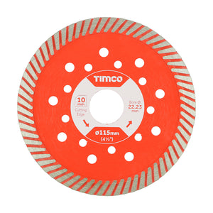 Premium Turbo Continuous Cutting Edge Diamond Blade 115 x 22.2