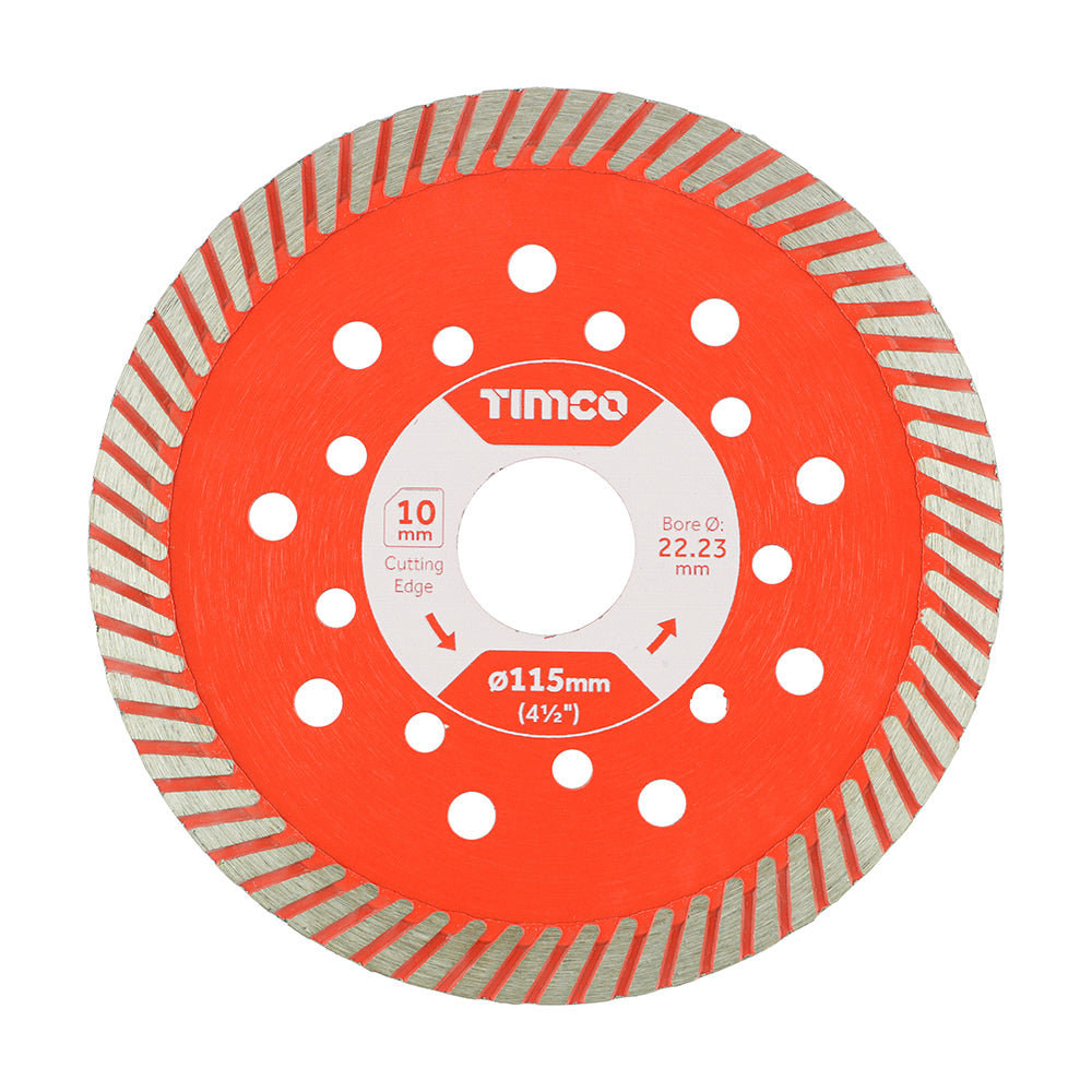 Premium Turbo Continuous Cutting Edge Diamond Blade 115 x 22.2