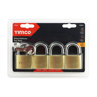 Brass Padlocks Key Alike 40mm
