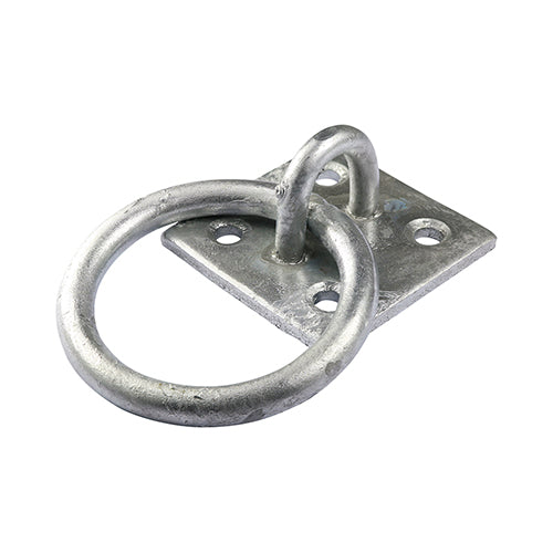 Ring on Plate 50mm Galvanised