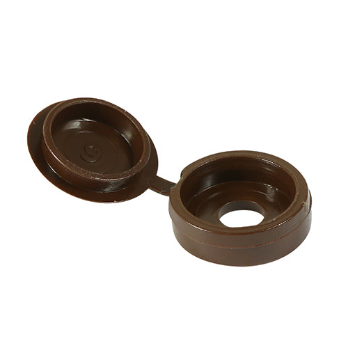 Hinged Screw Caps - Brown - (3.5-4.5mm) Qty 100