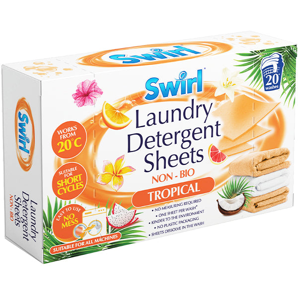 20Pk Laundry Detergent Sheets Tropical