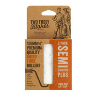 4" Two Fussy Blokes Mini Roller Sleeve 15mm Nap Semi Smooth 3 Pack

