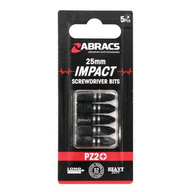 Abracs PZ2 25mm Impact Screwdriver 5 Pack