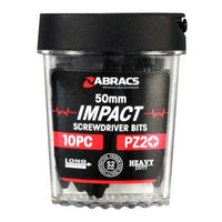 Abracs PZ2 x 50mm Impact Screwdriver 10 Pack