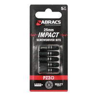 Abracs PZ3 25mm Impact Screwdriver 5 Pack