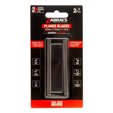 Abracs Planer Blades Pack of 2 82mm x 5.5mm x 1.1mm