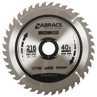 Abracs TCT Blade 216 x 30mm 40T Wood