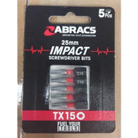 Abracs TORX 25mm Impact Screwdriver 5 Pack
