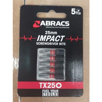 Abracs TORX 25mm Impact Screwdriver 5 Pack
