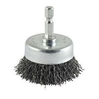 Drill Cup Brush - Crimped Steel Wire 50mm
