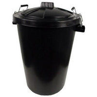 Black Dust Bin Clip Lid 85L