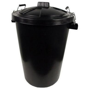 Black Dust Bin Clip Lid 85L