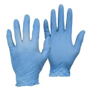 Powder Free Blue Nitrile Gloves Box of 100